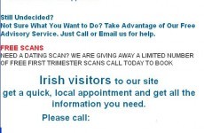 London women's centre advert that appeals to 'Irish visitors' is misleading