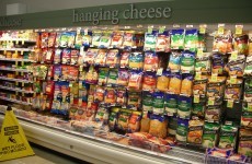This American supermarket has a 'hanging cheese' section