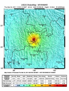 Two large earthquakes shake Burma