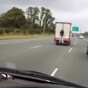 WATCH: Man hitches a ride down the M7 on the back of a truck