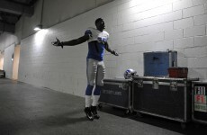 Pizza-prompted crash gives Lions receiver broken arm