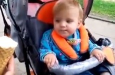WATCH: Adorable baby girl eats ice cream for the first time