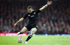 Cruden replaces Carter for the All Blacks