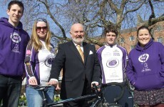 Students set off on cycling fundraiser for Pieta House