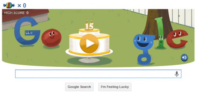 Google's 'Happy Birthday' doodle to itself is quite addictive