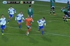 Goalkeeper scores injury-time volley in relegation six-pointer
