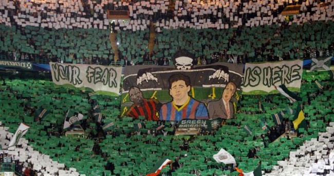 'Your fear is here': The stunning tifo Celtic fans had on display against Barca