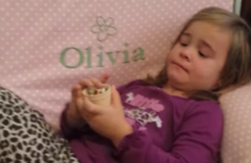 Little girl is very upset because her brother flushed the toilet