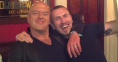Hank's for the party... Breaking Bad's Dean Norris was out for pints in Dublin last night