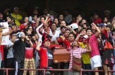 Friends bring murdered teenager's coffin to the football