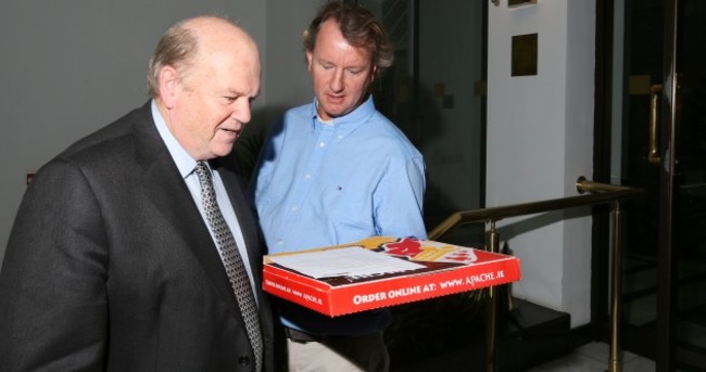 PIC: Michael Noonan got a free pizza for his lunch today*