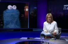 Cookie Monster interviewed on BBC's Newsnight