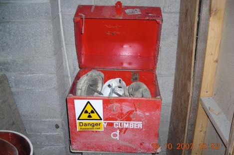 Photo of radioactive material that was stolen.