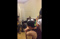 Coolio goes to students' house and sings Gangsta's Paradise in the sitting room