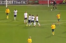 Ravel Morrison and Wilfried Zaha clash during England U21 game