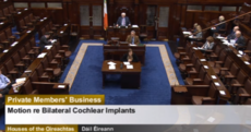 WATCH: Dáil falls silent to highlight plight of children in need of cochlear implants