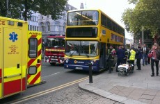 Dublin bus involved in a crash at College Green in Dublin