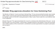 PIC: This Minister has approved funding for a swimming pool, are you OK with that?