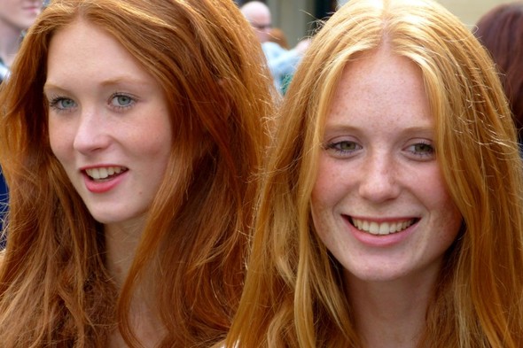 Are redheads, and strawberry blondes going