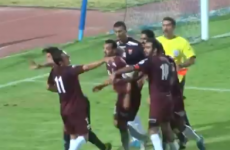 VIDEO: Referee decks player after awarding controversial penalty