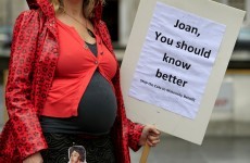 PICS: Pregnant mothers protest against maternity benefit cut outside Dáil