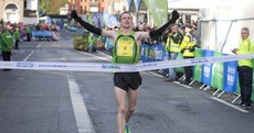 Irish winners of both the men's and women's Dublin City Marathon