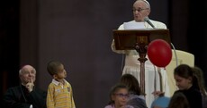 Pope Francis allows little boy to crash the stage at the Vatican