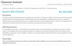58 teaching positions have been filled on JobBridge