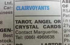 Interesting entry in the 'Clairvoyants' section of Tipp newspaper