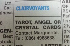 Interesting entry in the 'Clairvoyants' section of Tipp newspaper