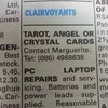 Interesting entry in the 'Clairvoyants' section of Tipp newspaper