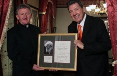 Irish priest follows Dalai Lama in being honoured for peace work