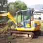 Two-year-old boy drives full-size digger