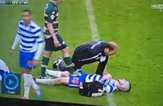 VIDEO: Joey Barton wiggles his boot on Danny Guthrie