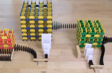 These breathtaking domino tricks took three months to set up