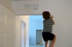 Best (or worst) dad ever makes kids climb doorway for sweets