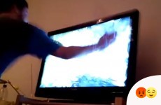 VIDEO: German man smashes up his TV after losing it over FIFA 14