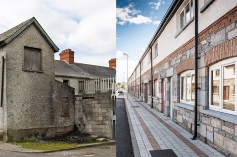 Before and after shots of St Michael's Road. 