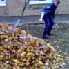 Russian cop creates explosion with a pile of leaves