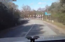 Russian man crashes into river but stays perfectly calm