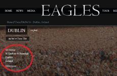 Are The Eagles playing at the O2 shop on Grafton St?