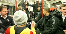 Snapshot: The German football squad took the Tube to Wembley tonight