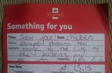 This brilliant 'delivery note' was left by the world's greatest postman