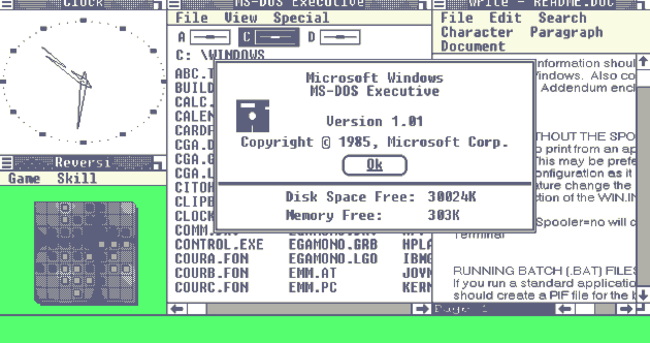 Microsoft Windows was launched 28 years ago today, and here’s how it looked