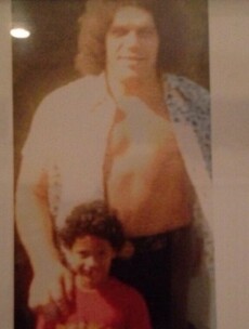 Snapshot: The Rock as a 5-year-old with Andre the Giant
