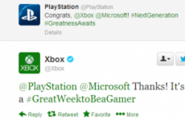 Playstation and Xbox had this cute exchange on Twitter 