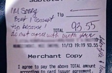 Viral 'homophobic' receipt is a fake, say the people alleged to have written it
