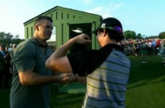 Did a pro-wrestling star commiserate with Rory after his Masters collapse?