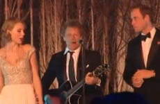 Prince William and Taylor Swift join Bon Jovi on stage for a sing-song
