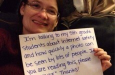 Teacher demonstrates to class how pictures spread on the internet, goes viral